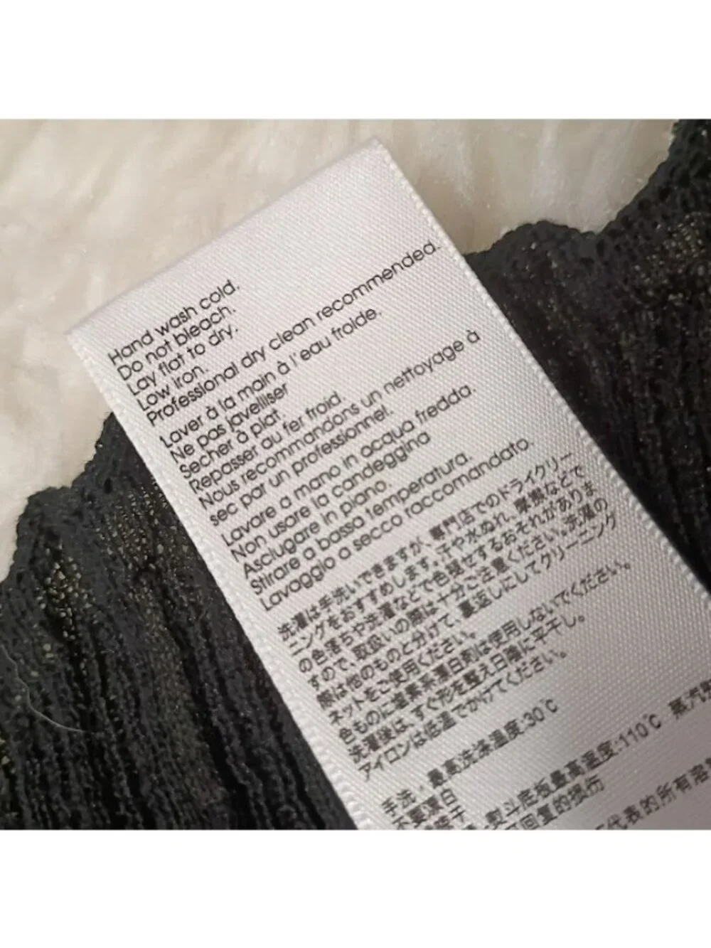 3.1 Phillip Lim Black Ribbed Twist-Front Turtleneck Long Sleeve Top Size L - Picture 15 of 15